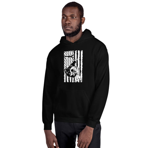 Brazilian Jiu Jitsu Flag Throw Hoodie | BJJ Hoodie | Brazilian Jiu-Jitsu Unisex Pullover Hoodie