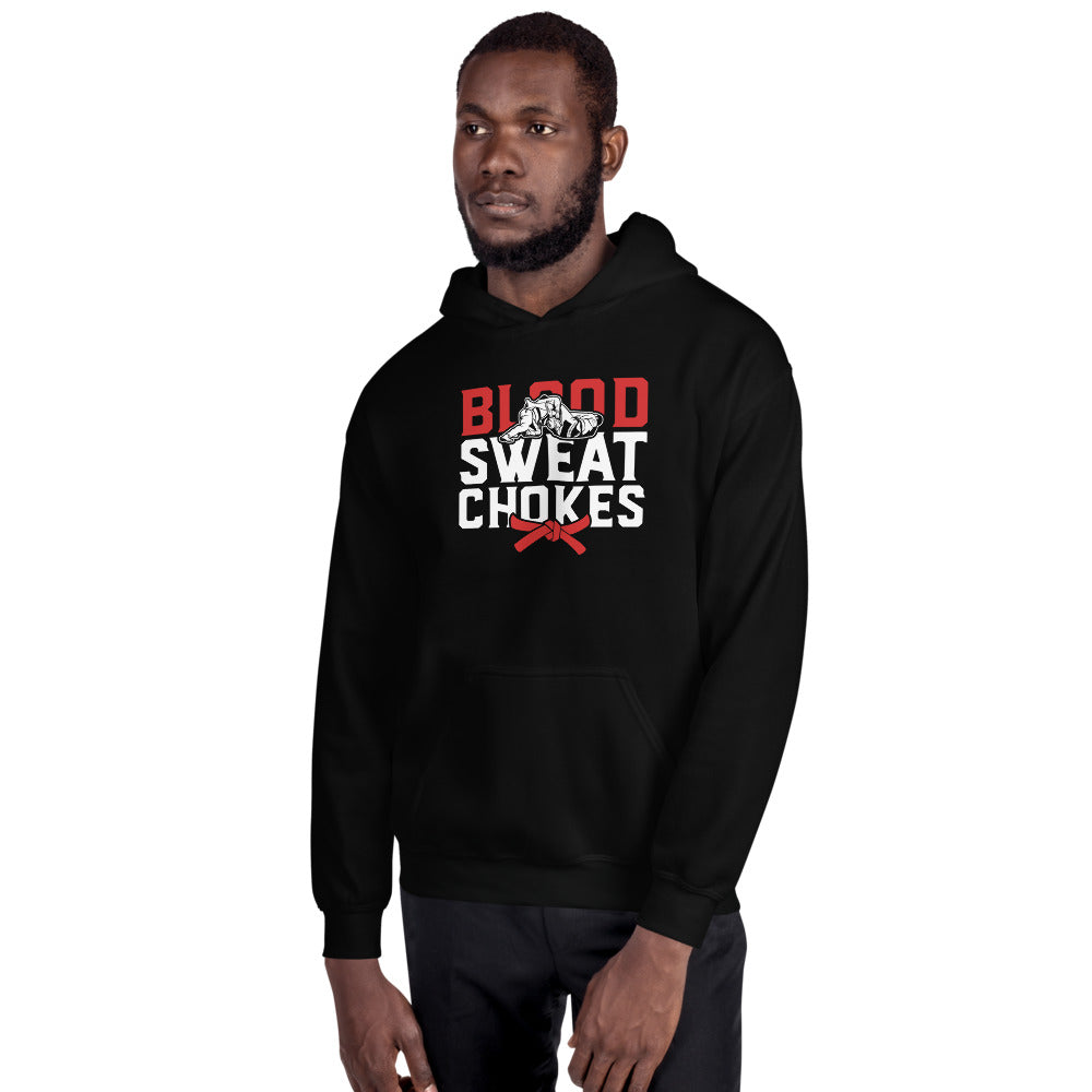 Brazilian Jiu Jitsu Blood Sweat Chokes Hoodie | BJJ Hoodie | Brazilian Jiu-Jitsu Unisex Hoodie