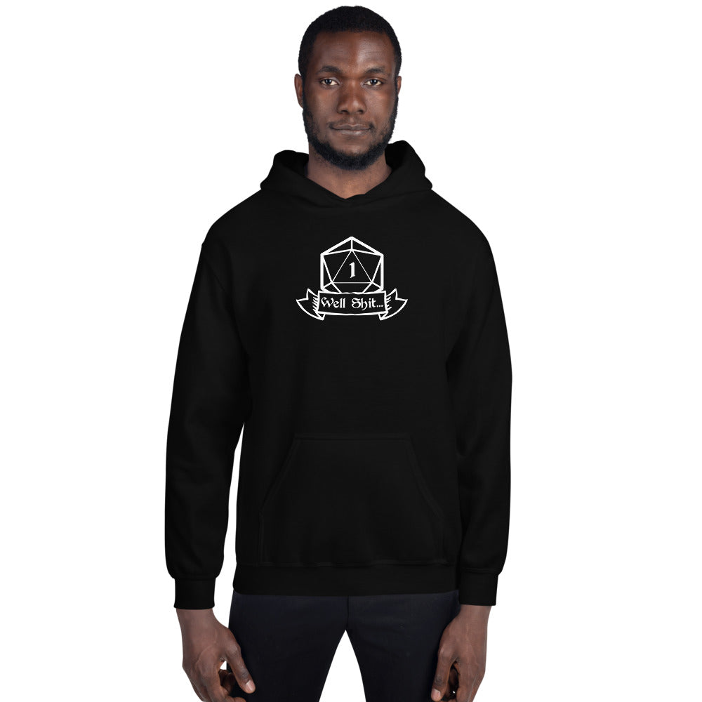Well Shit Fantasy RPG Dice Hoodie | Dungeon Master Hoodie | Tabletop RPG | Tabletop Games | RPG Hoodie | Role Playing Game Unisex Hoodie Main image