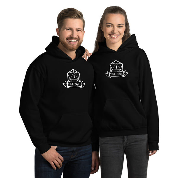 Well Shit Fantasy RPG Dice Hoodie | Dungeon Master Hoodie | Tabletop RPG | Tabletop Games | RPG Hoodie | Role Playing Game Unisex Hoodie