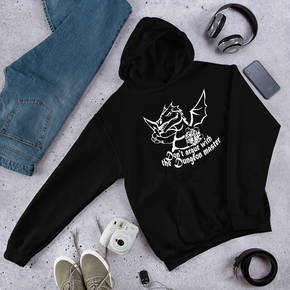 Don't Argue With The DM RPG Dice Hoodie | Dungeon Master Hoodie | Tabletop RPG | Tabletop Games | RPG Hoodie | Role Playing Game Unisex Hoodie