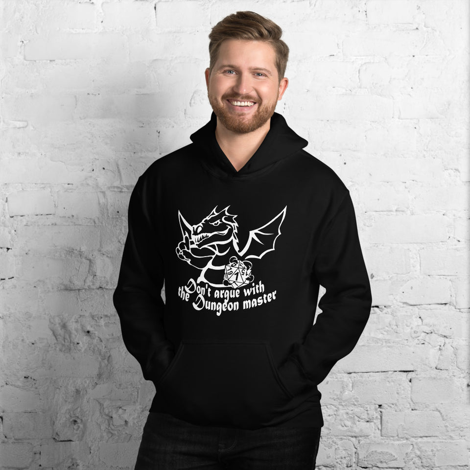 Don't Argue With The DM RPG Dice Hoodie | Dungeon Master Hoodie | Tabletop RPG | Tabletop Games | RPG Hoodie | Role Playing Game Unisex Hoodie