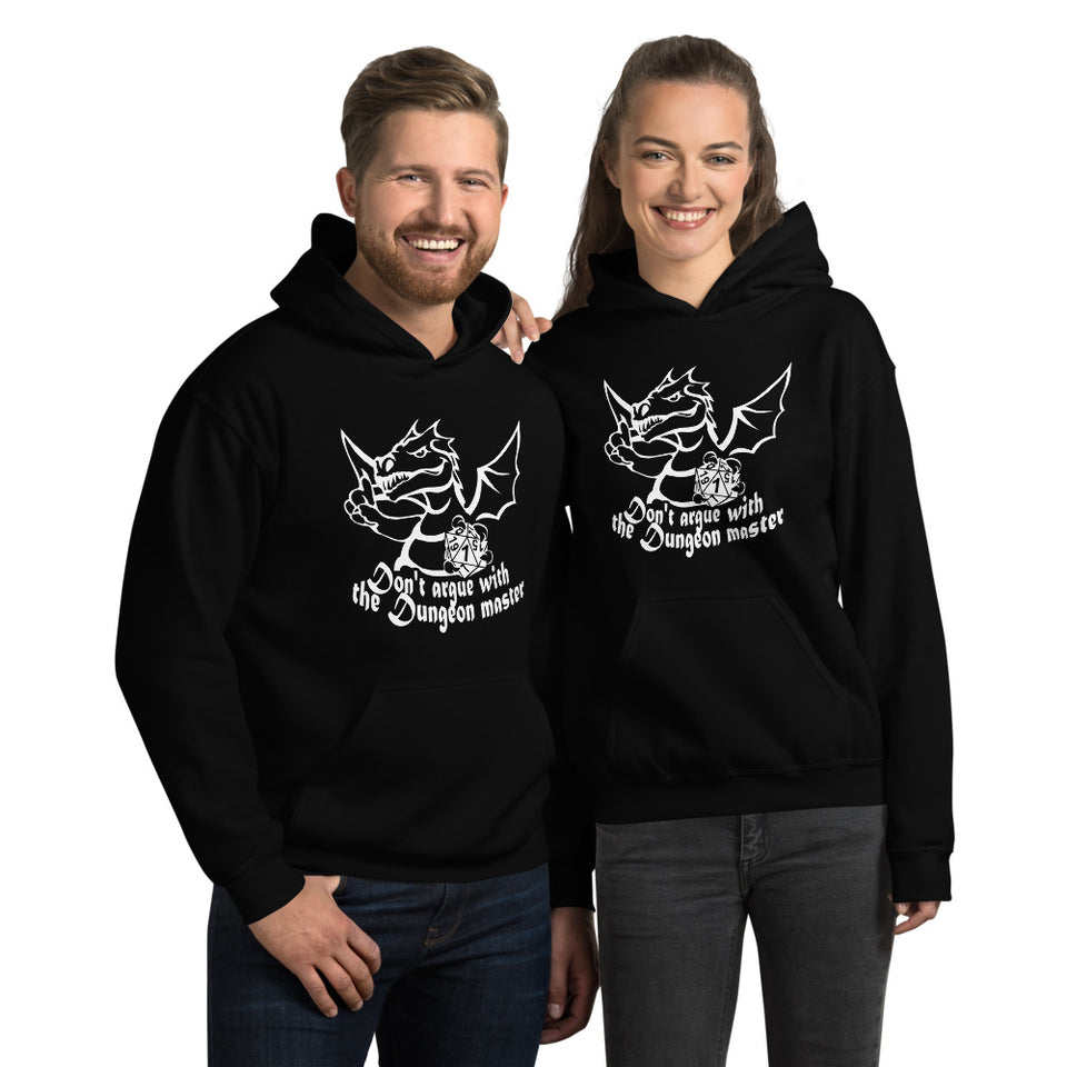Don't Argue With The DM RPG Dice Hoodie | Dungeon Master Hoodie | Tabletop RPG | Tabletop Games | RPG Hoodie | Role Playing Game Unisex Hoodie
