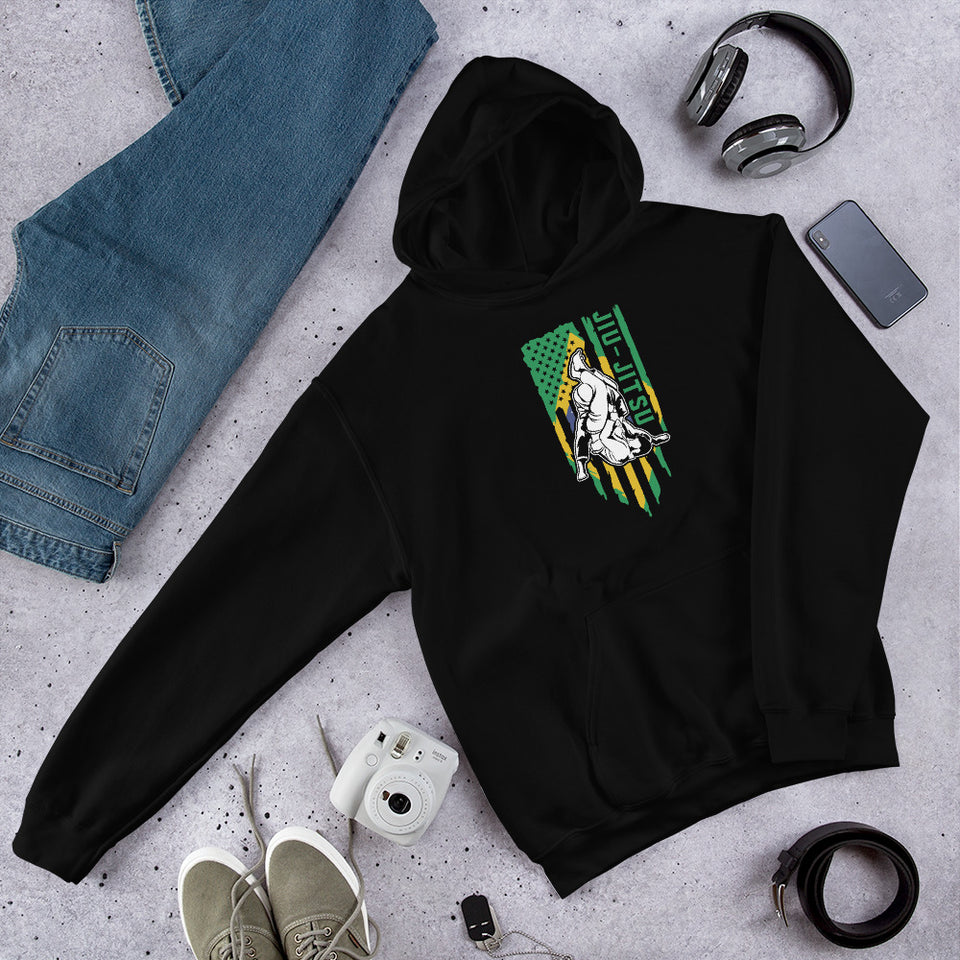 Brazilian Jiu Jitsu Brazil Flag Shirt | BJJ Shirt | Brazilian Jiu-Jitsu Unisex Hoodie