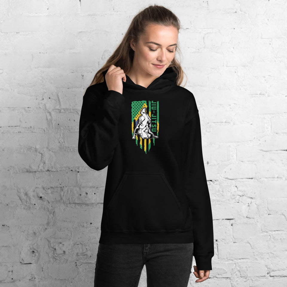 Brazilian Jiu Jitsu Brazil Flag Shirt | BJJ Shirt | Brazilian Jiu-Jitsu Unisex Hoodie