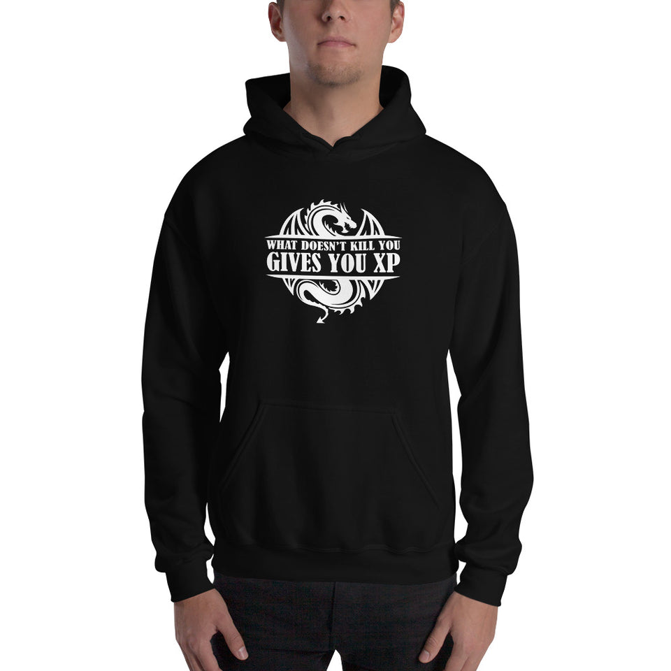 What Doesn't Kill You Gives You XP RPG Dice | Dungeon Master Hoodie | Tabletop RPG | Tabletop Games | Rpg Hoodie | Role Playing Game Unisex Hoodie