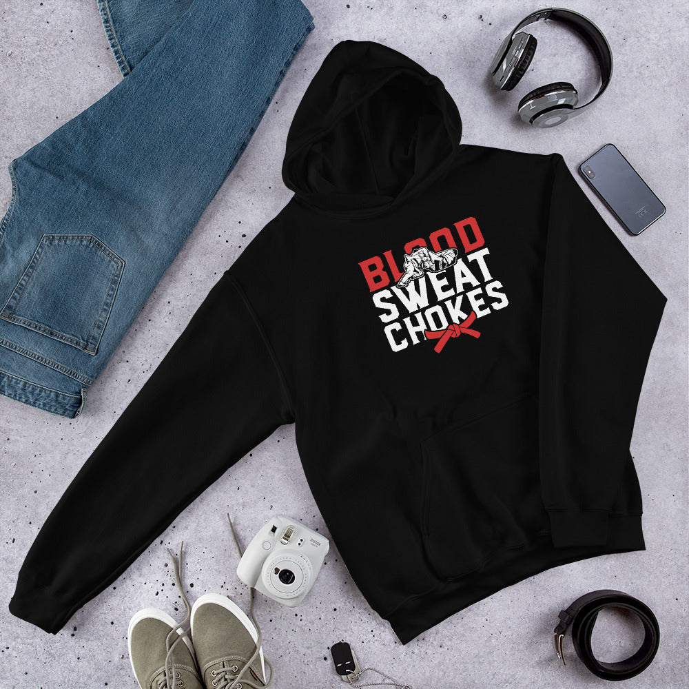 Brazilian Jiu Jitsu Blood Sweat Chokes Hoodie | BJJ Hoodie | Brazilian Jiu-Jitsu Unisex Hoodie