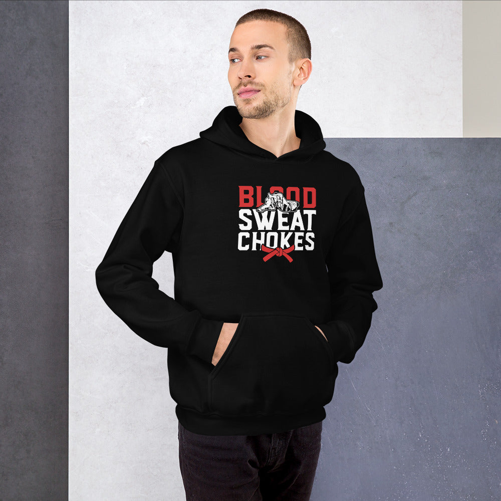 Brazilian Jiu Jitsu Blood Sweat Chokes Hoodie | BJJ Hoodie | Brazilian Jiu-Jitsu Unisex Hoodie