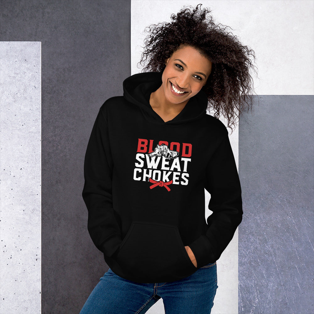 Brazilian Jiu Jitsu Blood Sweat Chokes Hoodie | BJJ Hoodie | Brazilian Jiu-Jitsu Unisex Hoodie