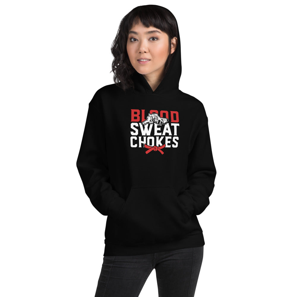 Brazilian Jiu Jitsu Blood Sweat Chokes Hoodie | BJJ Hoodie | Brazilian Jiu-Jitsu Unisex Hoodie