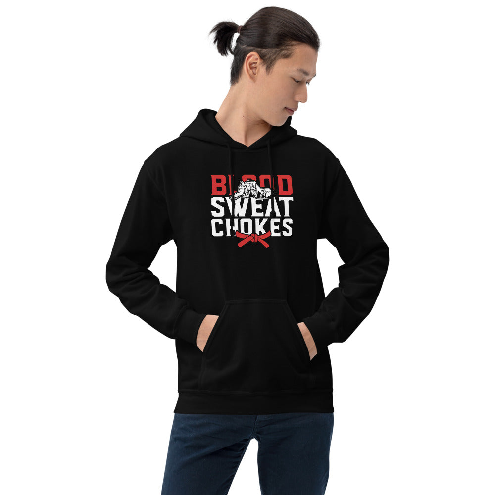 Brazilian Jiu Jitsu Blood Sweat Chokes Hoodie | BJJ Hoodie | Brazilian Jiu-Jitsu Unisex Hoodie