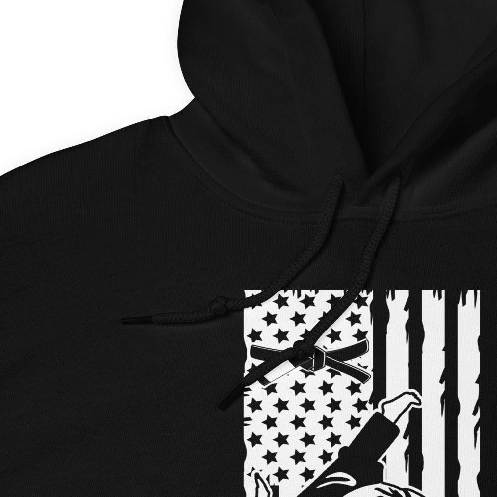 Brazilian Jiu Jitsu Flag Throw Hoodie | BJJ Hoodie | Brazilian Jiu-Jitsu Unisex Pullover Hoodie