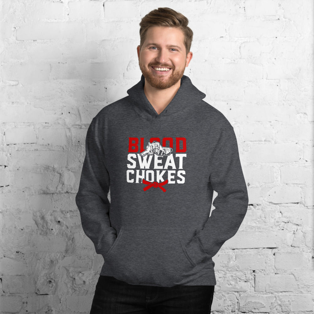 Brazilian Jiu Jitsu Blood Sweat Chokes Hoodie | BJJ Hoodie | Brazilian Jiu-Jitsu Unisex Hoodie