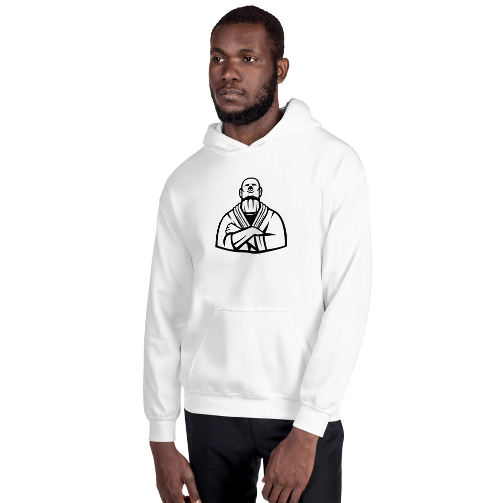 Brazilian Jiu Jitsu Master White Hoodie | BJJ Hoodie | Brazilian Jiu-Jitsu Unisex Pullover Hoodie
