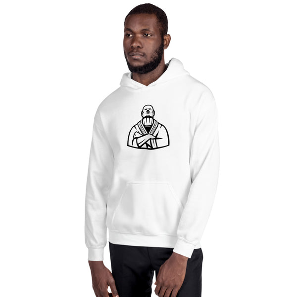 Brazilian Jiu Jitsu Master White Hoodie | BJJ Hoodie | Brazilian Jiu-Jitsu Unisex Pullover Hoodie