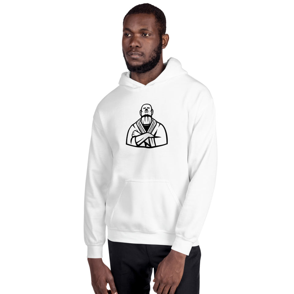 Brazilian Jiu Jitsu Master White Hoodie | BJJ Hoodie | Brazilian Jiu-Jitsu Unisex Pullover Hoodie