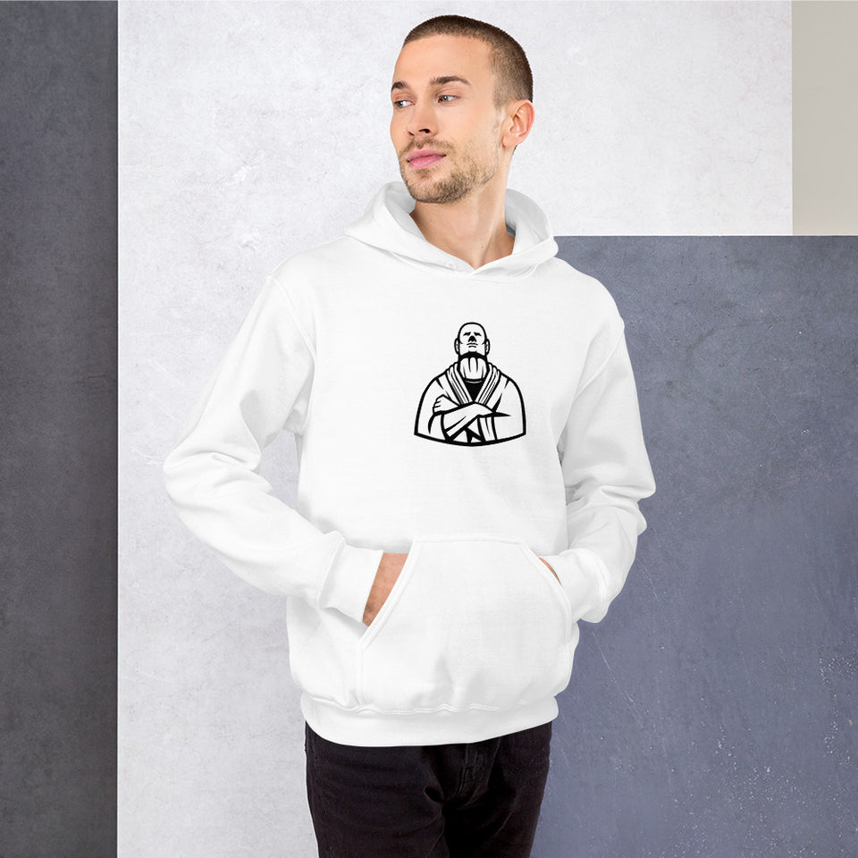 Brazilian Jiu Jitsu Master White Hoodie | BJJ Hoodie | Brazilian Jiu-Jitsu Unisex Pullover Hoodie