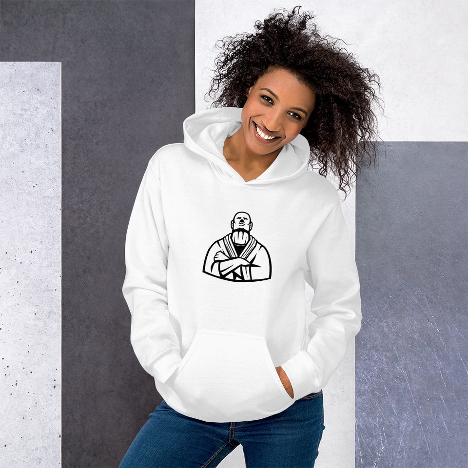 Brazilian Jiu Jitsu Master White Hoodie | BJJ Hoodie | Brazilian Jiu-Jitsu Unisex Pullover Hoodie