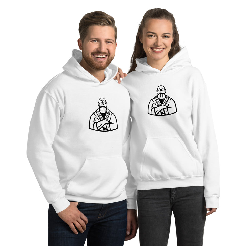 Brazilian Jiu Jitsu Master White Hoodie | BJJ Hoodie | Brazilian Jiu-Jitsu Unisex Pullover Hoodie