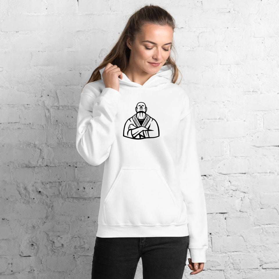 Brazilian Jiu Jitsu Master White Hoodie | BJJ Hoodie | Brazilian Jiu-Jitsu Unisex Pullover Hoodie
