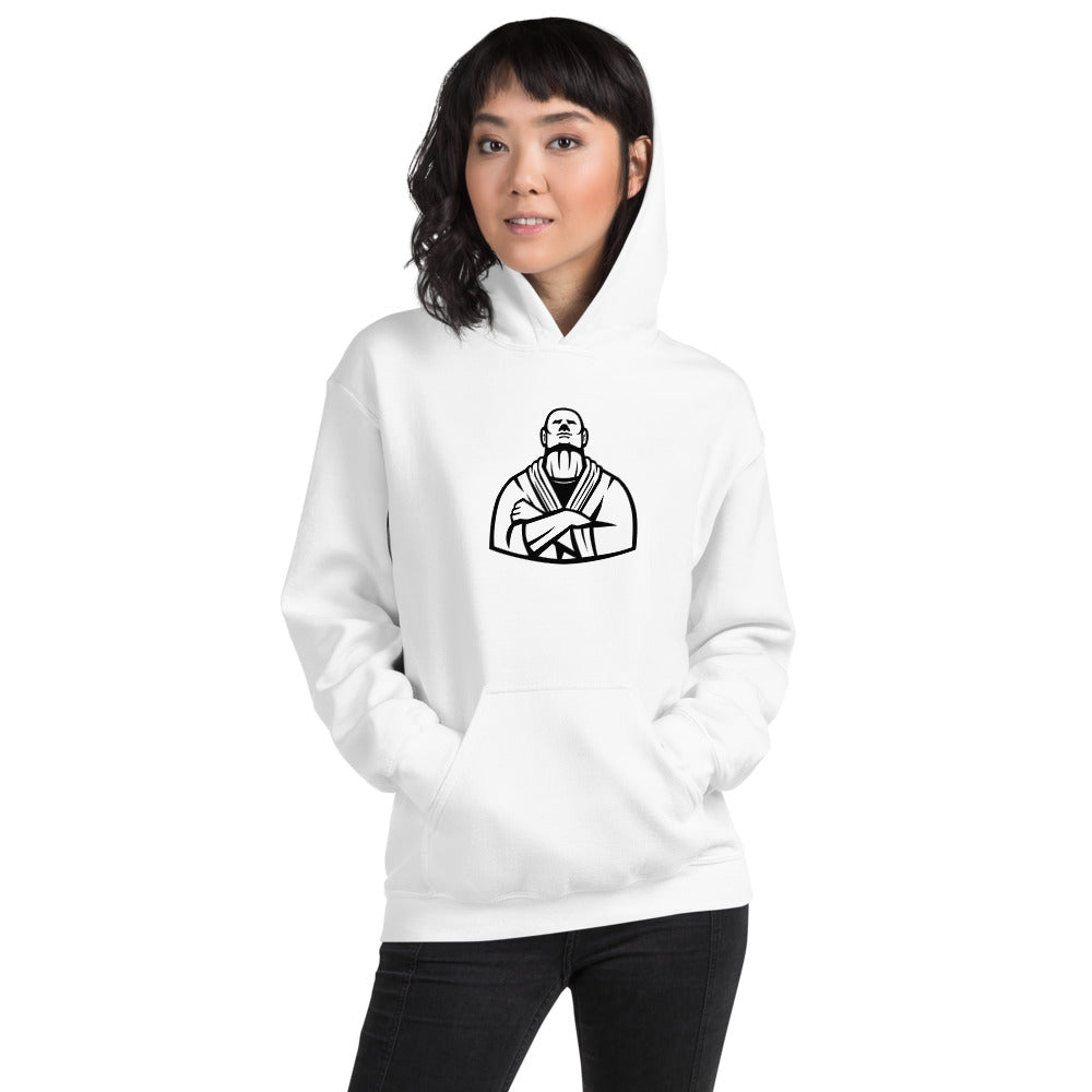 Brazilian Jiu Jitsu Master White Hoodie | BJJ Hoodie | Brazilian Jiu-Jitsu Unisex Pullover Hoodie