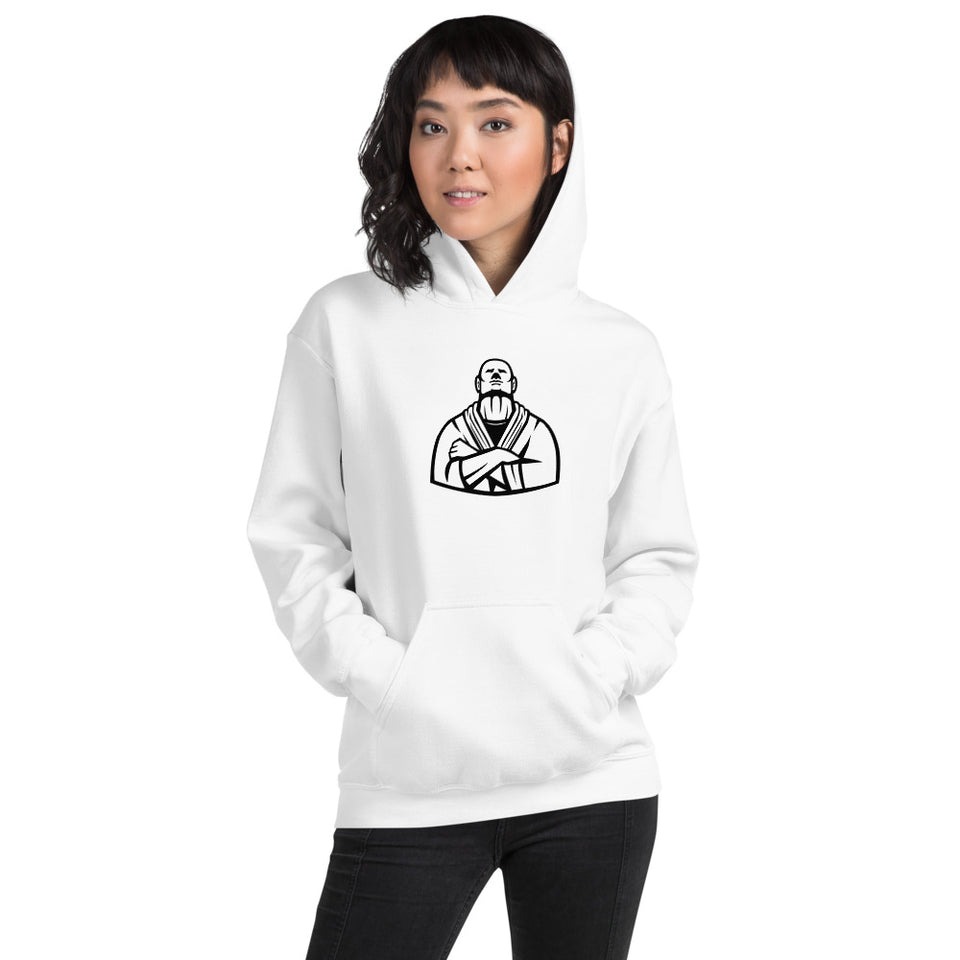 Brazilian Jiu Jitsu Master White Hoodie | BJJ Hoodie | Brazilian Jiu-Jitsu Unisex Pullover Hoodie