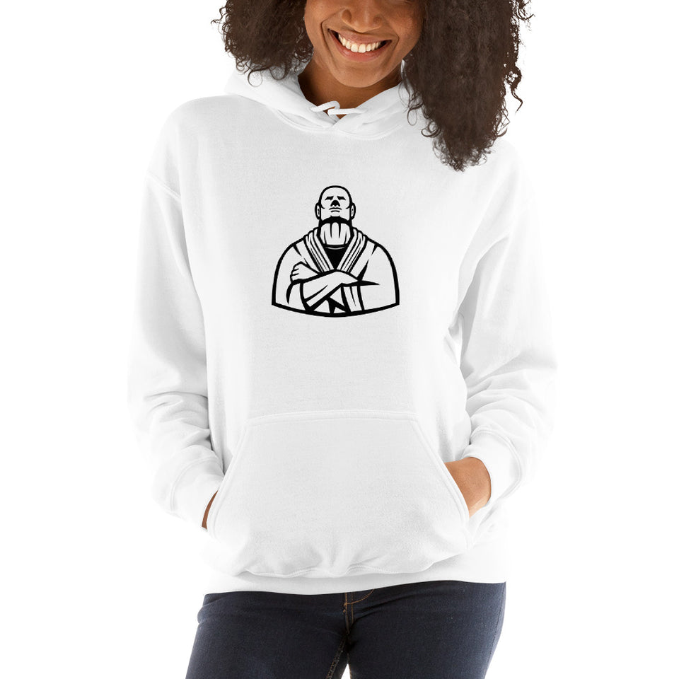 Brazilian Jiu Jitsu Master White Hoodie | BJJ Hoodie | Brazilian Jiu-Jitsu Unisex Pullover Hoodie