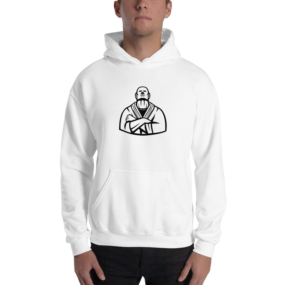 Brazilian Jiu Jitsu Master White Hoodie | BJJ Hoodie | Brazilian Jiu-Jitsu Unisex Pullover Hoodie