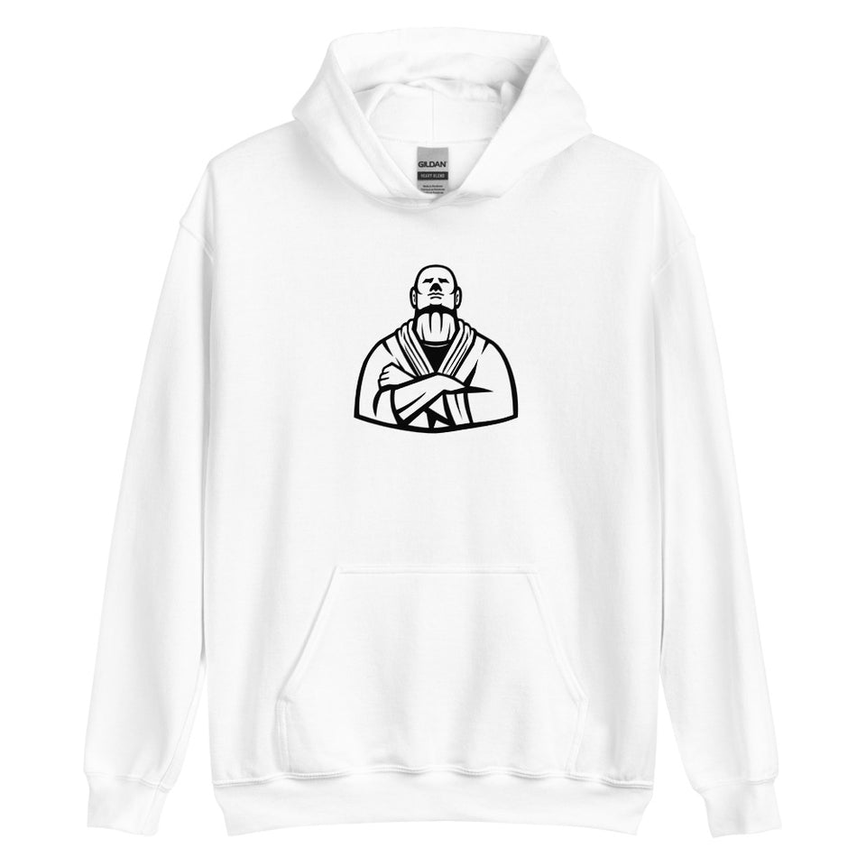 Brazilian Jiu Jitsu Master White Hoodie | BJJ Hoodie | Brazilian Jiu-Jitsu Unisex Pullover Hoodie