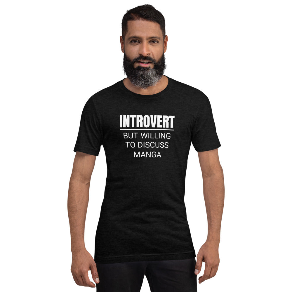 Introvert But Willing To Discuss Manga Unisex Premium T-Shirt