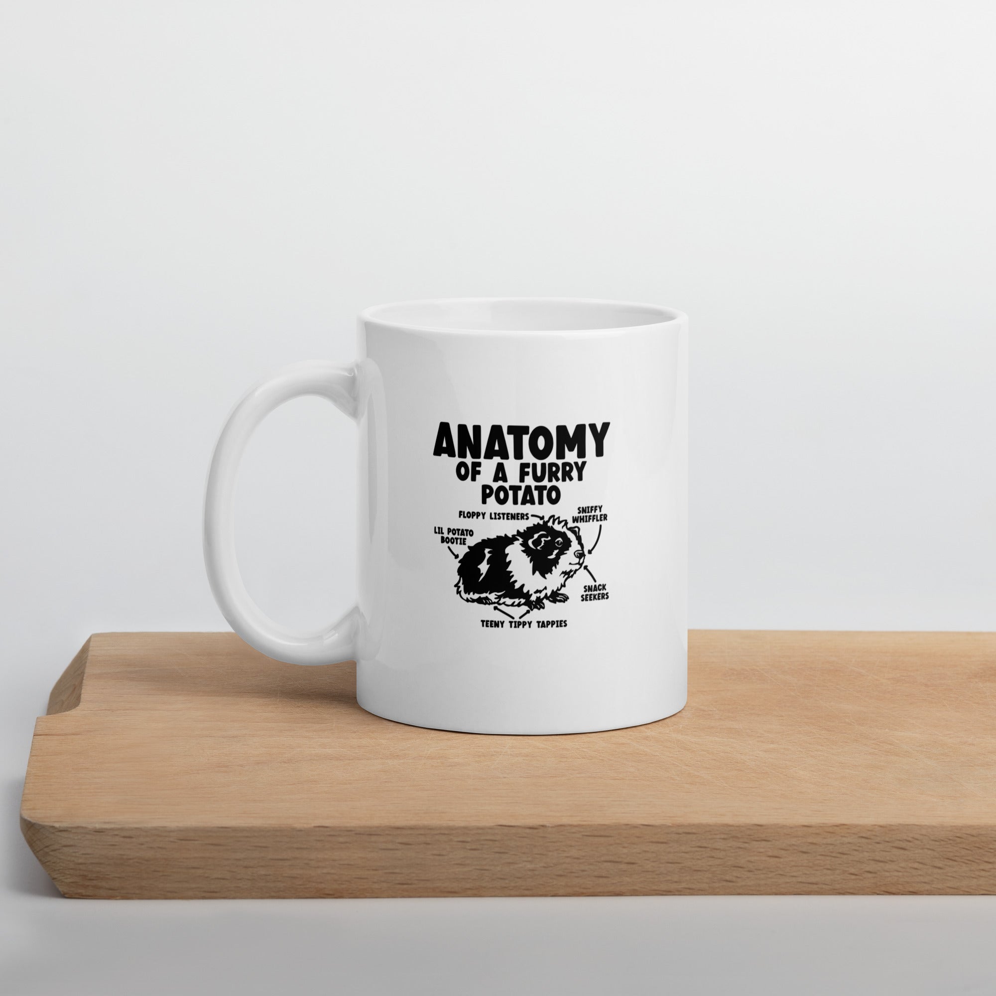 Guinea Pig Anatomy Of A Furry Potato Mug | Guinea Pig White glossy Mug Main image