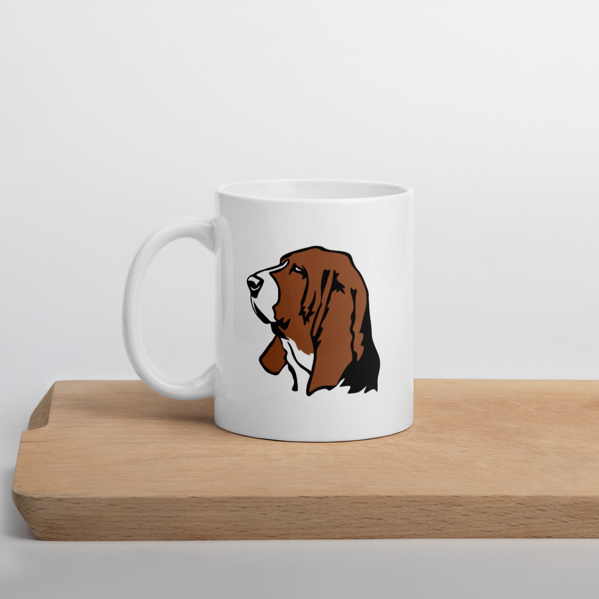 Basset Hound Mug | Basset Hound Gifts | Basset Hound White Glossy Mug