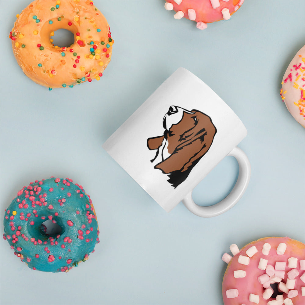 Basset Hound Mug | Basset Hound Gifts | Basset Hound White Glossy Mug Main image