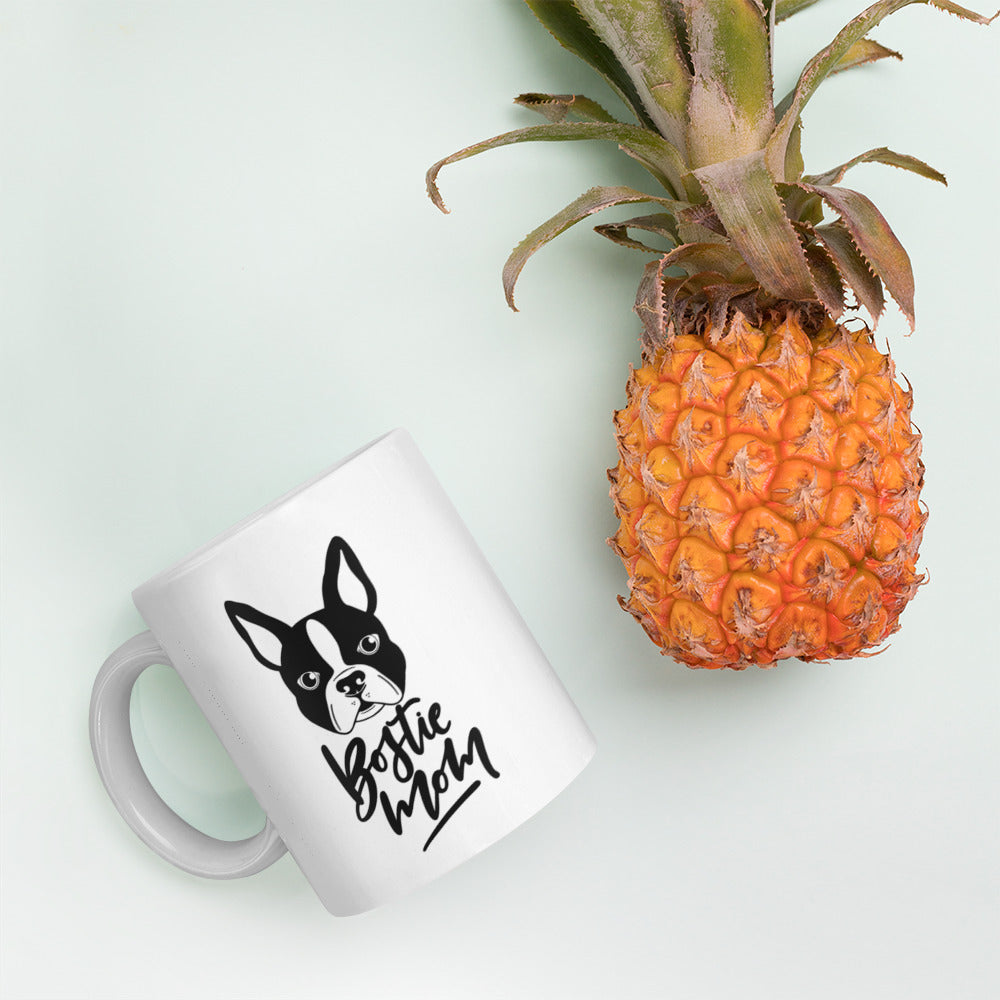 Boston Terrier Mug | Boston Terrier Gifts | Boston Terrier White Glossy Mug Secondary image