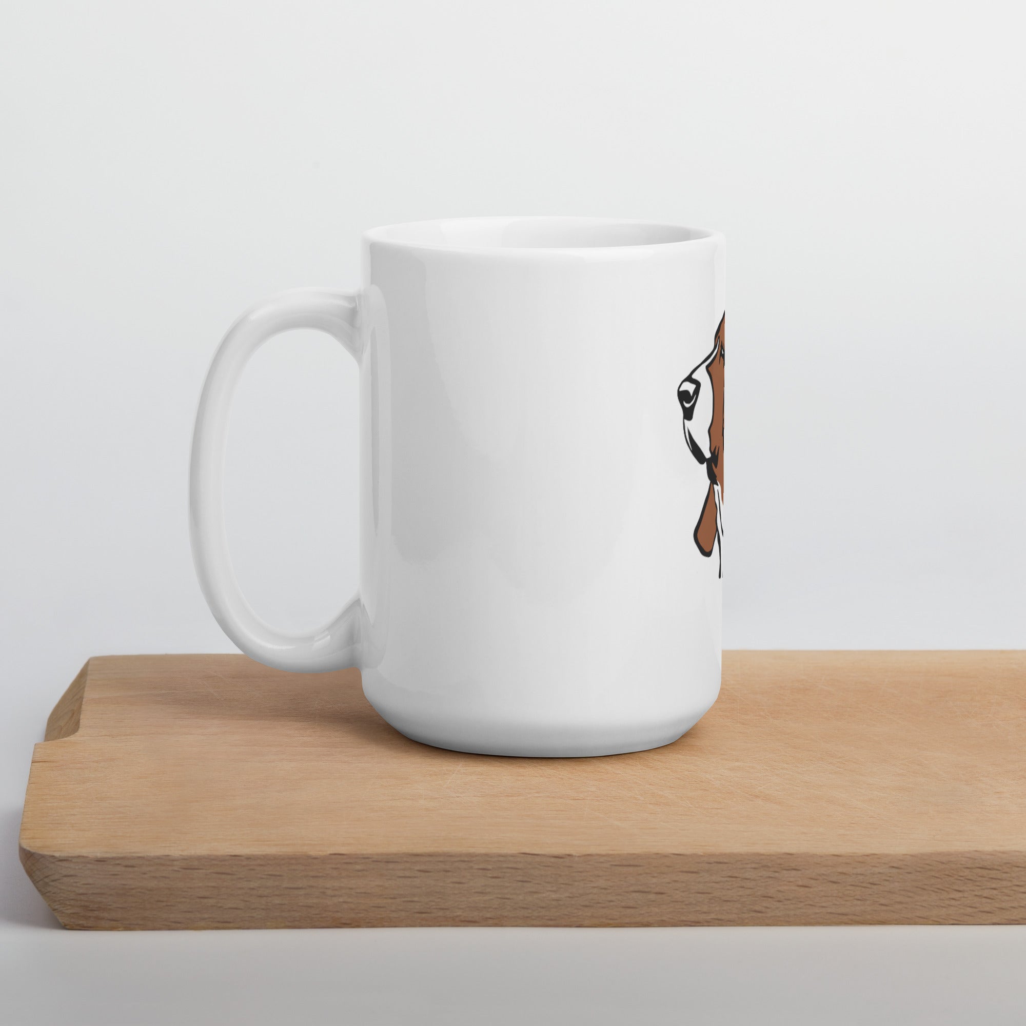 Basset Hound Mug | Basset Hound Gifts | Basset Hound White Glossy Mug